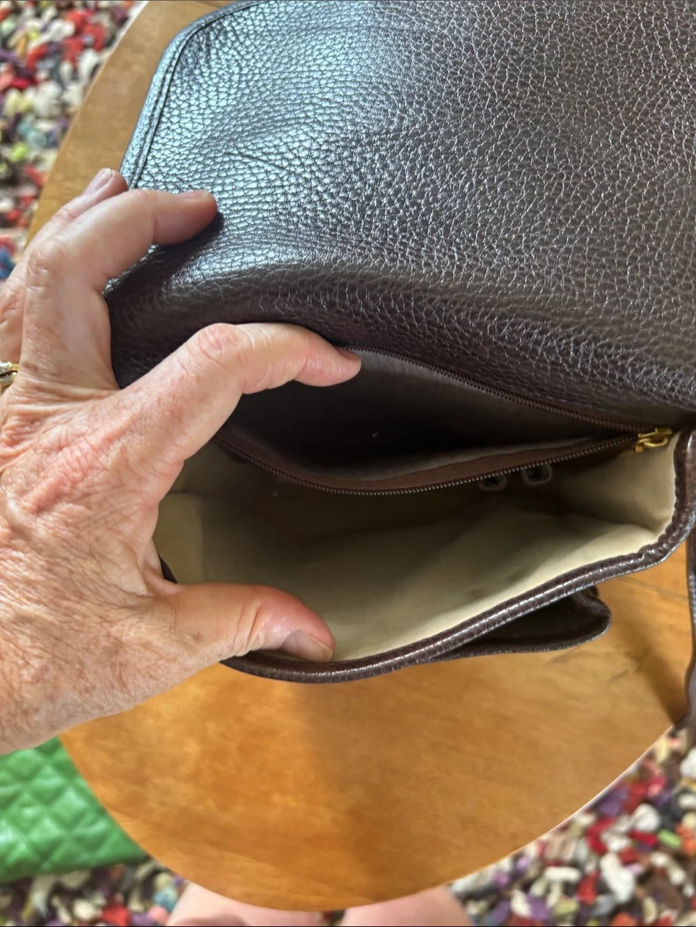 Dark Brown Leather Crossbody Bag - Classic Everyday Carry